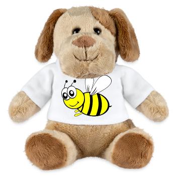 Abeille - Chien en peluche Helge MiniFeet® - blanc - Devant