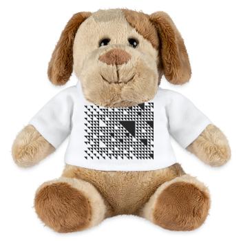Conception de motifs triangulaires géométriques - Chien en peluche Helge MiniFeet® - blanc - Devant