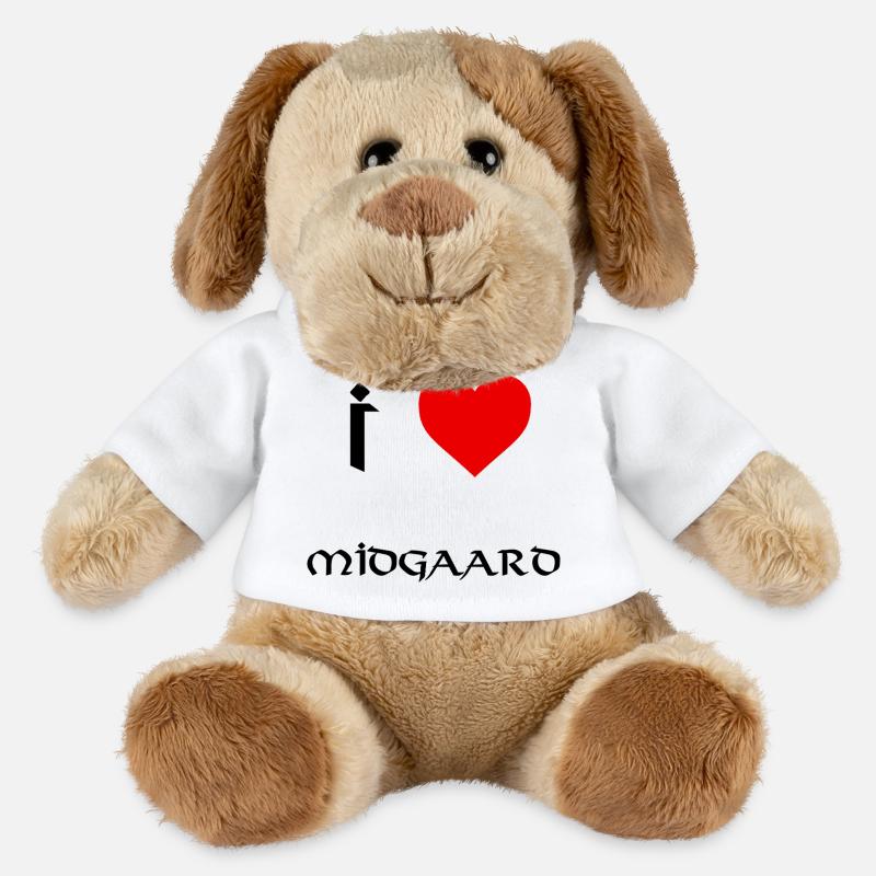Ich liebe Midgaard - MiniFeet® Hund Helge - Weiß
