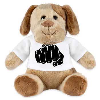 Poing de Karaté – Attaque de poing - Chien en peluche Helge MiniFeet® - blanc - Devant