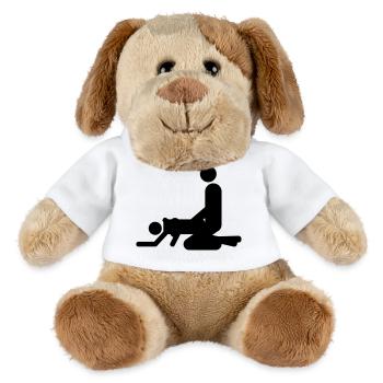 von hinten - MiniFeet® Hund Helge - Weiß - Vorne