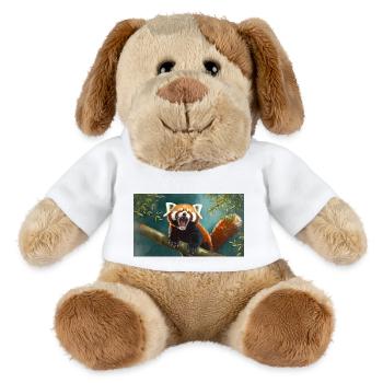 Niedliche Tiere chillen – Roter Panda - MiniFeet® Hund Helge - Weiß - Vorne