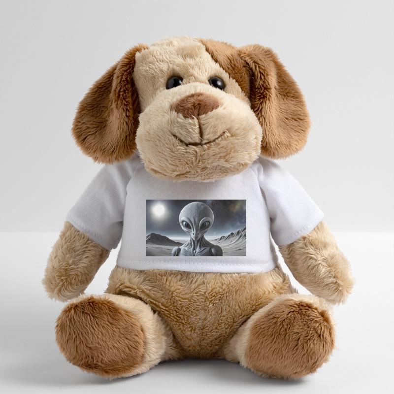 grey alien on the moon surface – portrait MiniFeet® Dog Helge