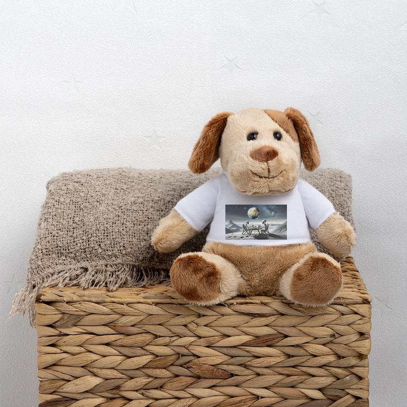 grey alien on the moon surface – eating dinner MiniFeet® Dog Helge