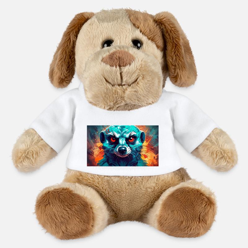 Süße mürrische griesgrämige Tiere - Erdmännchen - MiniFeet® Hund Helge - Weiß
