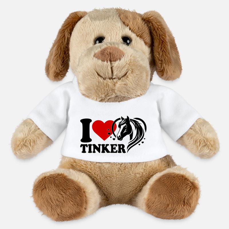 I love Pferd Tinker - MiniFeet® Hund Helge - Weiß