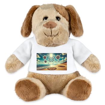 Magie - Chien en peluche Helge MiniFeet® - blanc - Devant