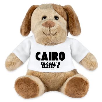 Le Caire - Design avec coordonnées - Chien en peluche Helge MiniFeet® - blanc - Devant