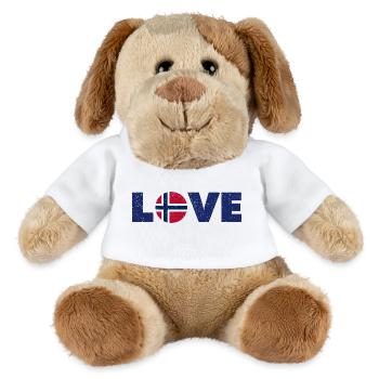 Norvège - Amour - Norge - Liebe - Norwegen - Chien en peluche Helge MiniFeet® - blanc - Devant