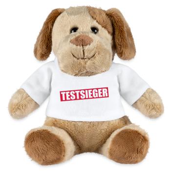 testsieger_1c - Chien en peluche Helge MiniFeet® - blanc - Devant