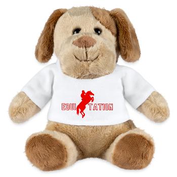 Horse riding - horse riding gift idea - MiniFeet® Dog Helge - white - Front