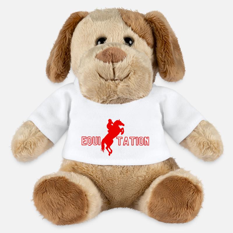 Reiten - Reiten Geschenkidee - MiniFeet® Hund Helge - Weiß
