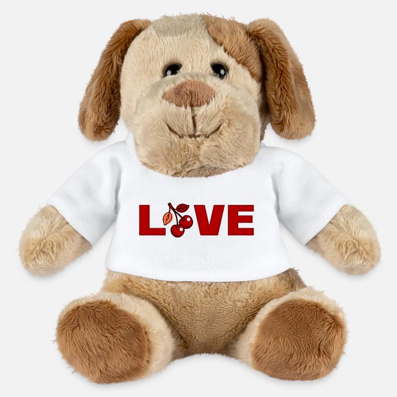 Liebe zu Kirschen - MiniFeet® Hund Helge - Weiß