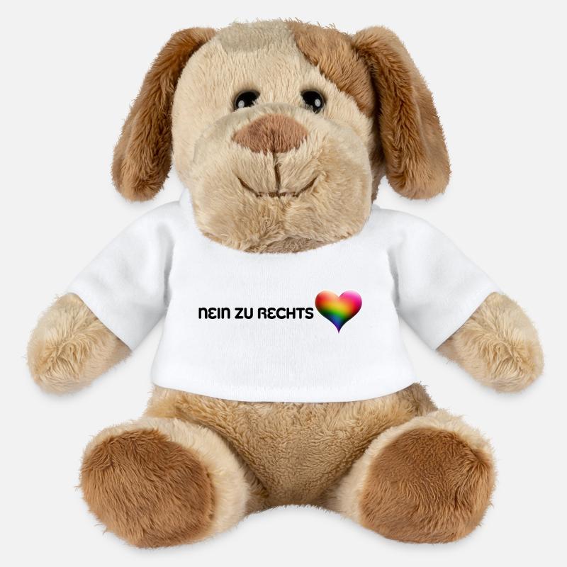 Nein zu Rechts - MiniFeet® Hund Helge - Weiß