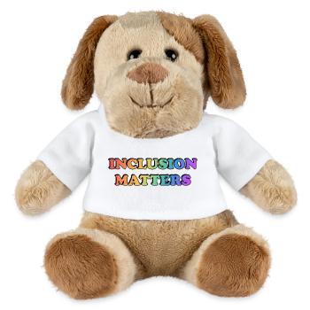 Inklusion ist wichtig Regenbogen - MiniFeet® Hund Helge - Weiß - Vorne