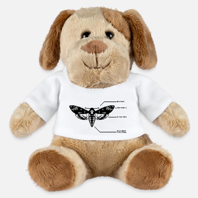1bit Pixel Totenkopfschwärmer - MiniFeet® Hund Helge - Weiß