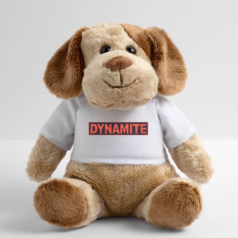 Dynamitisches rotes Grunge-Poster MiniFeet® Hund Helge