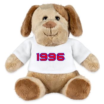 1996 Neon Retro-Logo - MiniFeet® Hund Helge - Weiß - Vorne