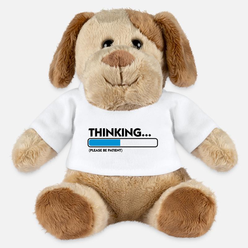 I m thinking .... Patience please! - MiniFeet® Dog Helge - white
