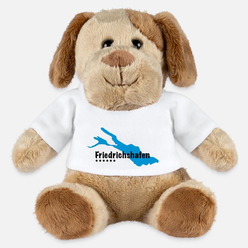 Friedrichshafen Bodensee - Chien en peluche Helge MiniFeet® - blanc