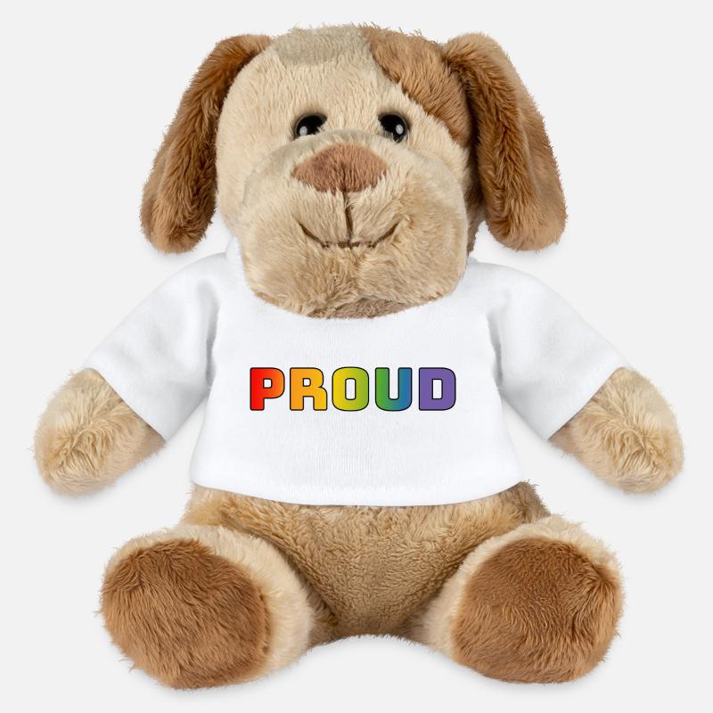 Rainbow proud black - MiniFeet® Dog Helge - white