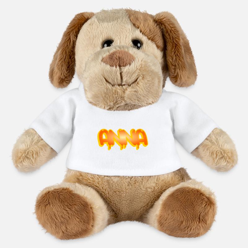 Graffiti Name Anna - MiniFeet® Dog Helge - white