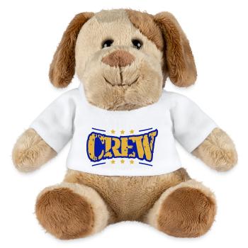 Crew Star Logo Cool Team Friends Groupe Stamp - Chien en peluche Helge MiniFeet® - blanc - Devant
