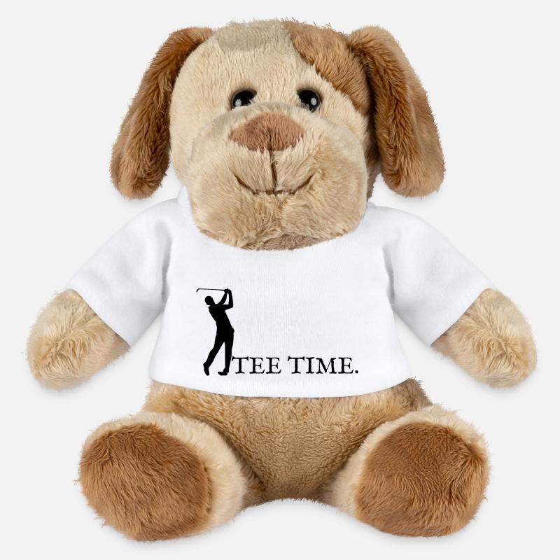 Tee time ! - Chien en peluche Helge MiniFeet® - blanc