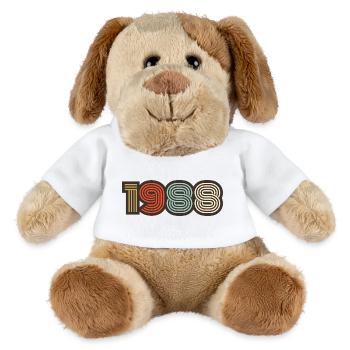 1988 rétro vintage - Chien en peluche Helge MiniFeet® - blanc - Devant