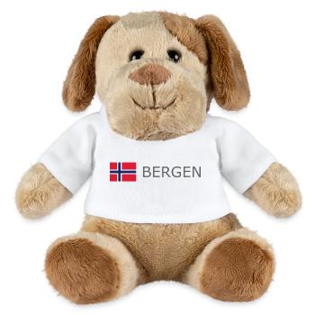 Drapeau de la Norvège - Bergen - Norge - Norwegen - Chien en peluche Helge MiniFeet® - blanc - Devant