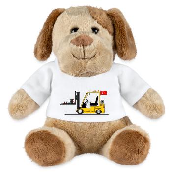 Turkish forklift driver with cay and kebab - MiniFeet® Dog Helge - white - Front