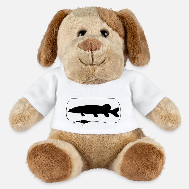 Hecht mit Wobbler - MiniFeet® Hund Helge - Weiß