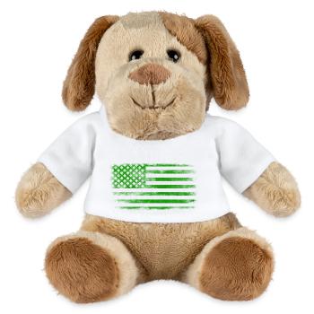 Irisch-amerikanische St. Patrick's Day-Flagge gewaschen - MiniFeet® Hund Helge - Weiß - Vorne