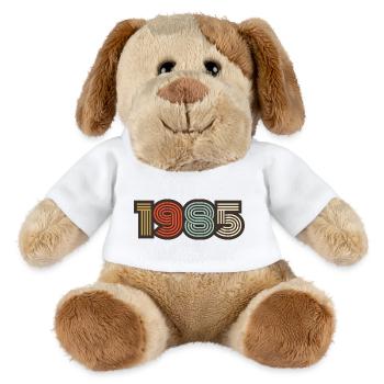 1985 rétro vintage - Chien en peluche Helge MiniFeet® - blanc - Devant