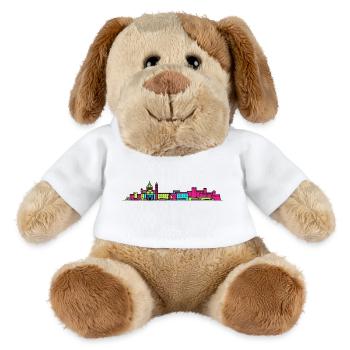 Bari City Skyline Old Town Modern Line Art - MiniFeet® Hund Helge - Weiß - Vorne