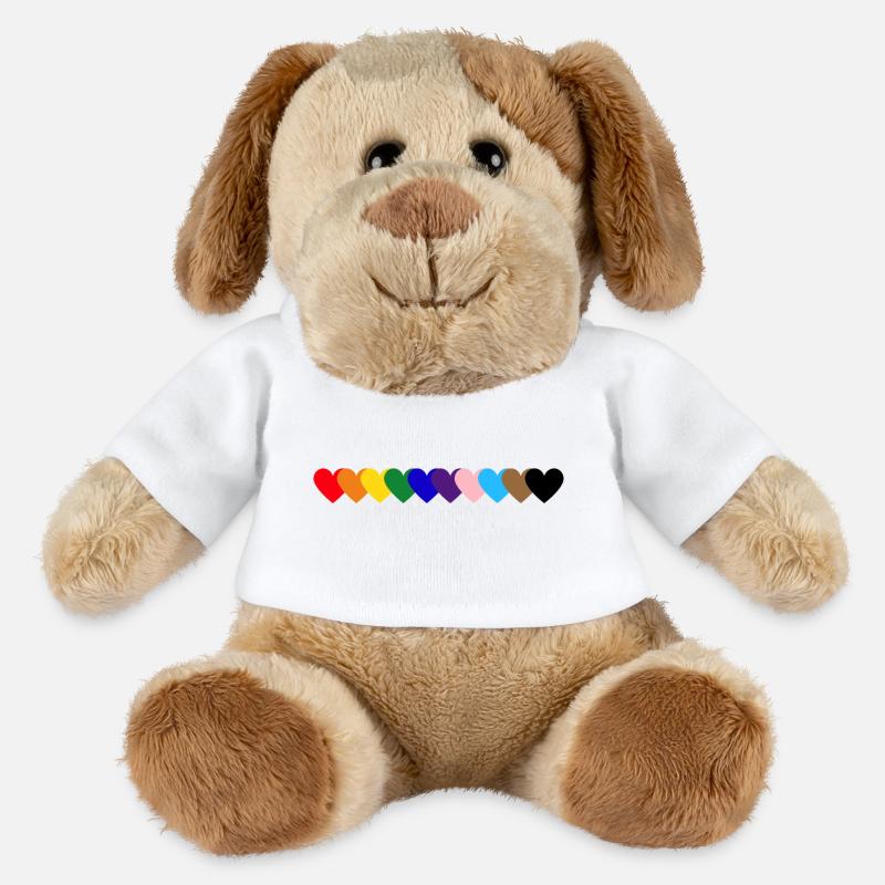 Rainbow Hearts Pride - MiniFeet® Dog Helge - white
