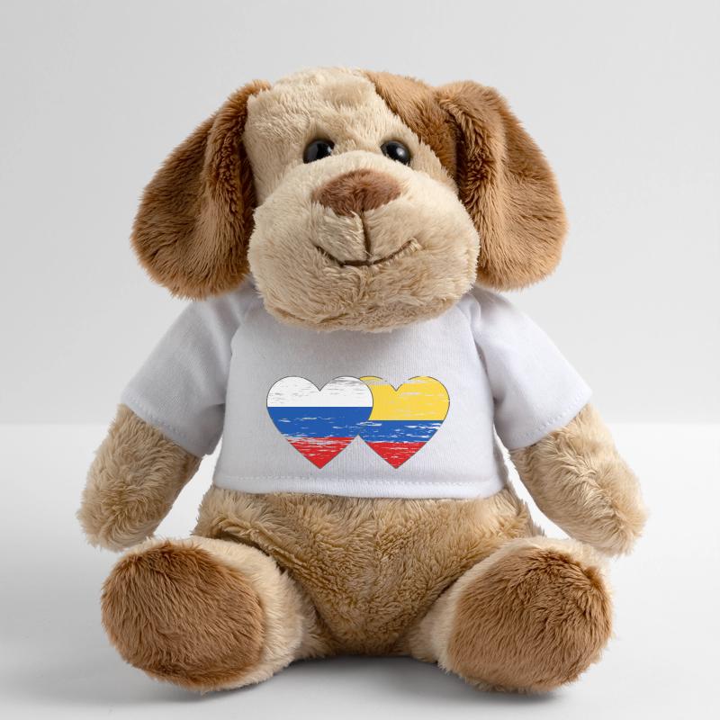 Russie Colombie drapeau coeur utilisé Chien en peluche Helge MiniFeet®