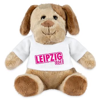 Leipzig - 0341 - Area Code - Saxony - MiniFeet® Dog Helge - white - Front