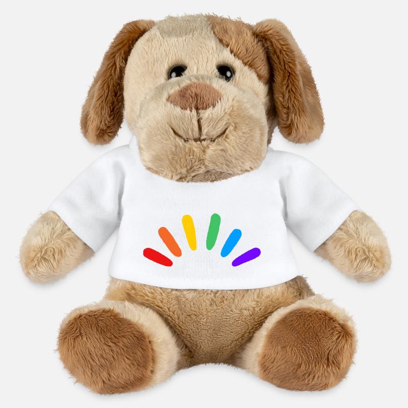 Regenbogen LGBTQIA schwul subtile Pride - MiniFeet® Hund Helge - Weiß