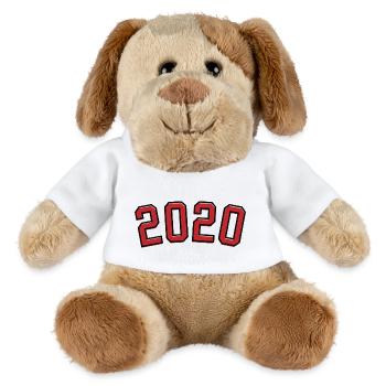 Année de naissance sport 2020 - Chien en peluche Helge MiniFeet® - blanc - Devant