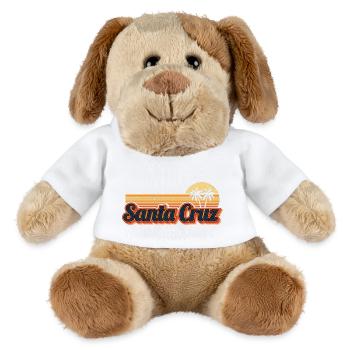 Santa Cruz Sunset Palmiers, Soleil Idée Cadeau - Chien en peluche Helge MiniFeet® - blanc - Devant