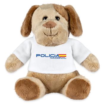 Police On – Lustiges T-Shirt mit Textmotiv - MiniFeet® Hund Helge - Weiß - Vorne