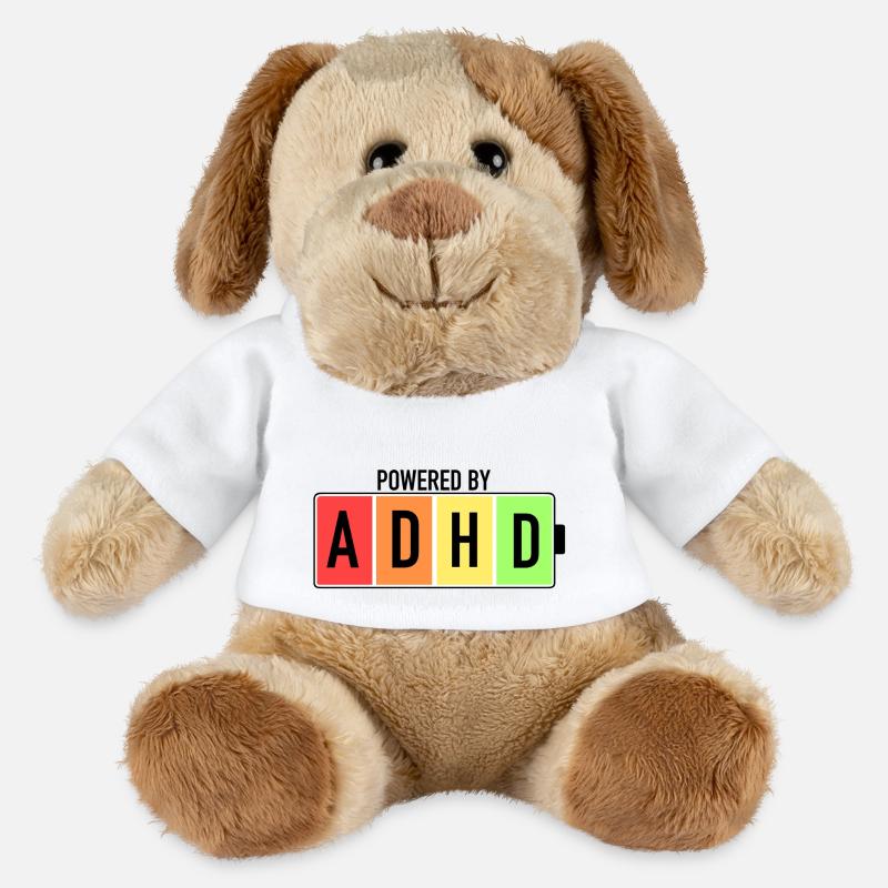 ADHS-Bewusstsein Neurodivergent - MiniFeet® Hund Helge - Weiß