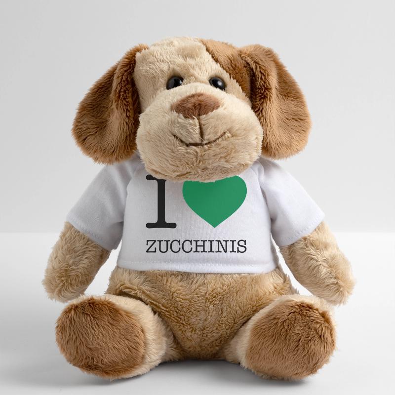 J’ADORE LES COURGETTES Légumes de courgettes Chien en peluche Helge MiniFeet®