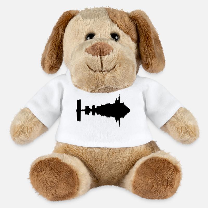 Marseille fun reflet - Chien en peluche Helge MiniFeet® - blanc