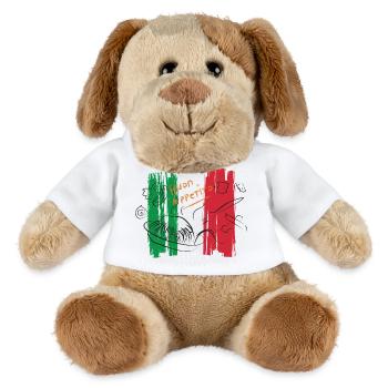 Buon Appetito Tricolore italienische Lebensmittel Teigwaren - MiniFeet® Hund Helge - Weiß - Vorne