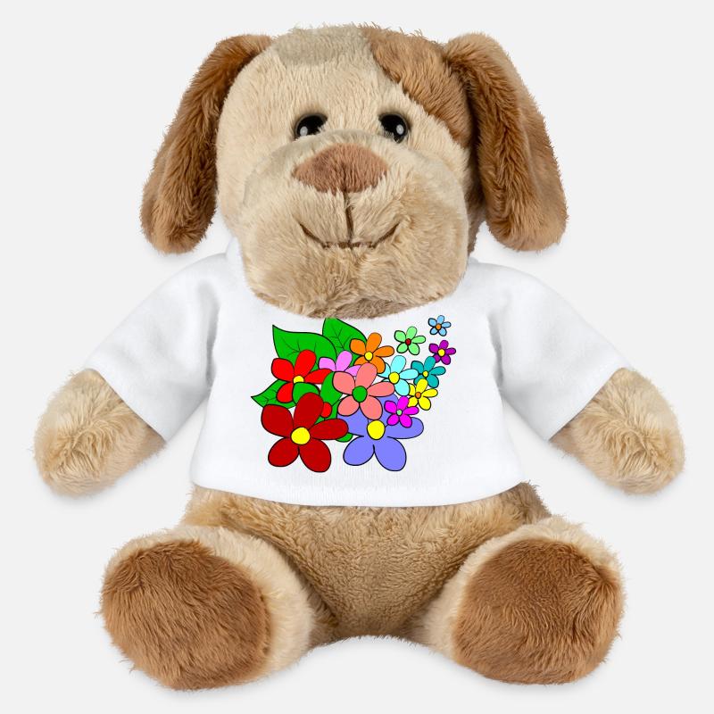 Blumen - MiniFeet® Hund Helge - Weiß
