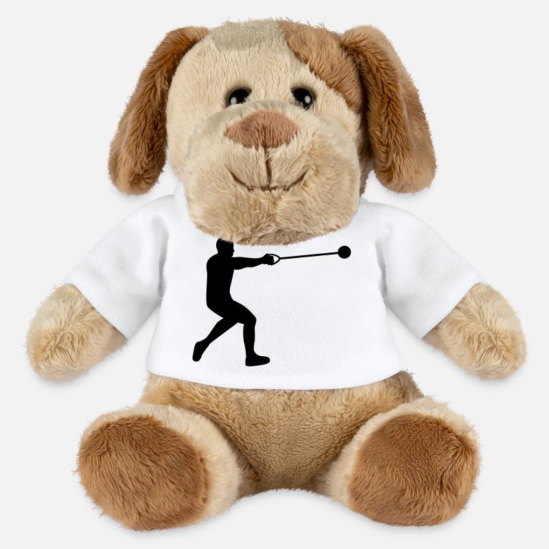 Lancer de marteau - Chien en peluche Helge MiniFeet® - blanc