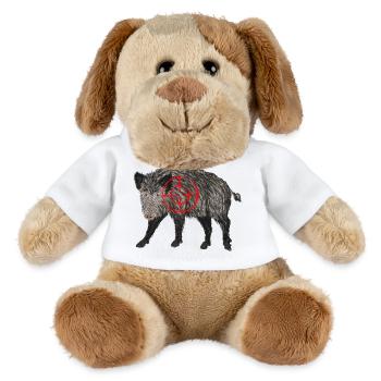sanglier - Chien en peluche Helge MiniFeet® - blanc - Devant