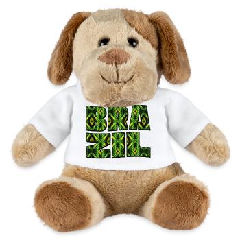 Brasil Kaleido Lettering - MiniFeet® Dog Helge - white - Front
